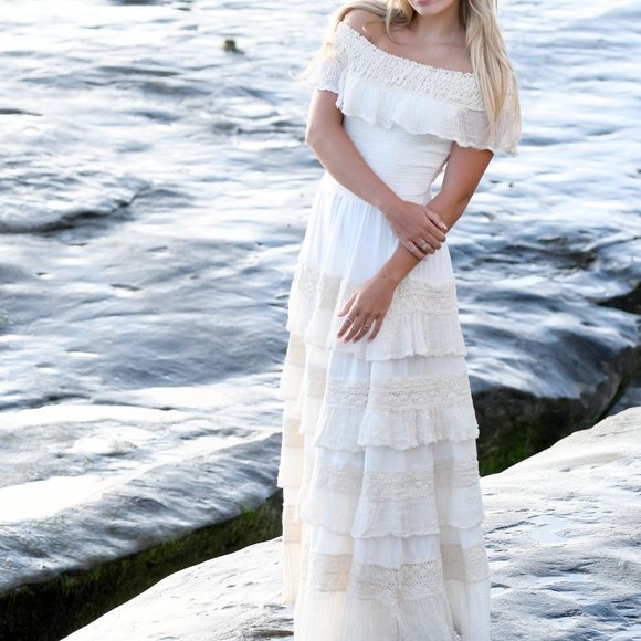 Free People Jen's Pirate Booty Rosalea Gown Size M - Picture 3 of 8